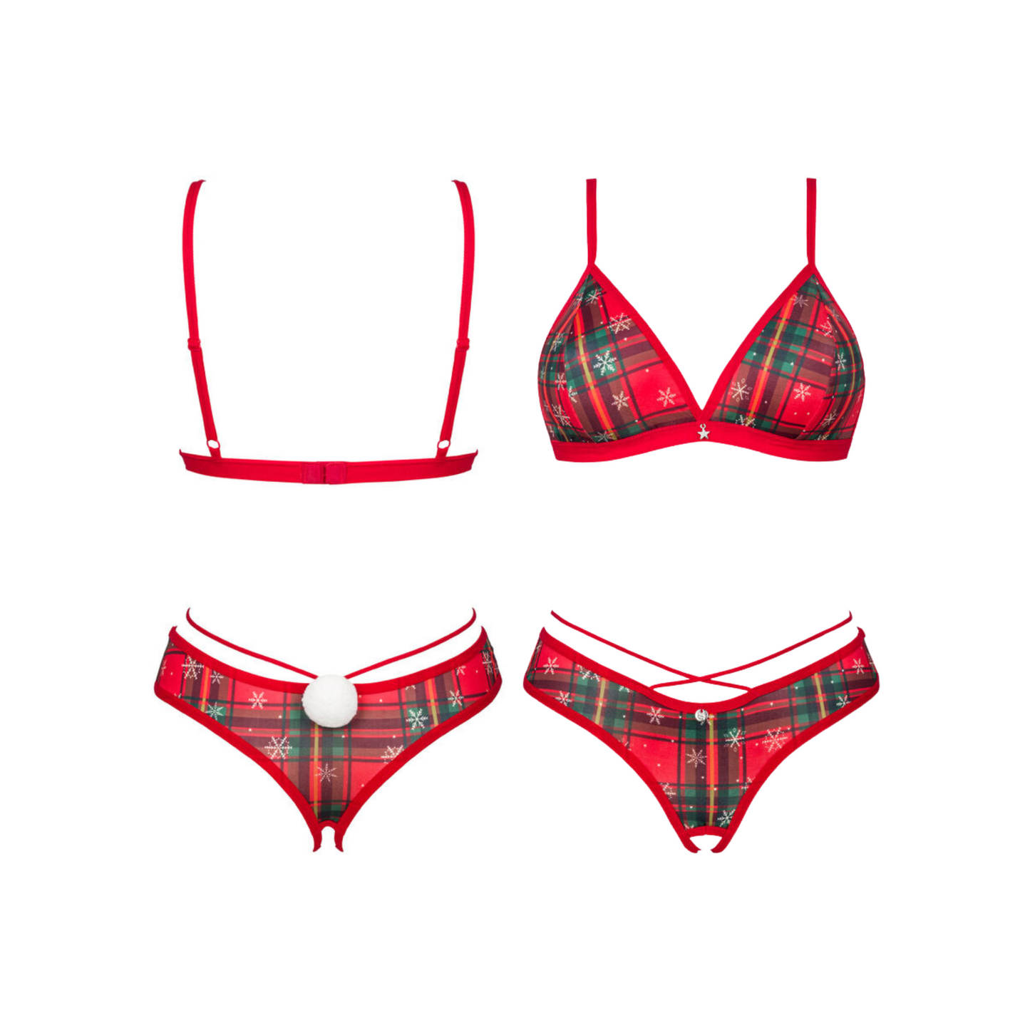 Christmas Tartan Lingerie Set