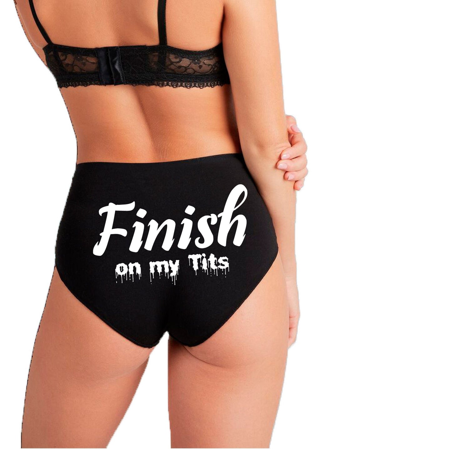 Finish on my tits Panties