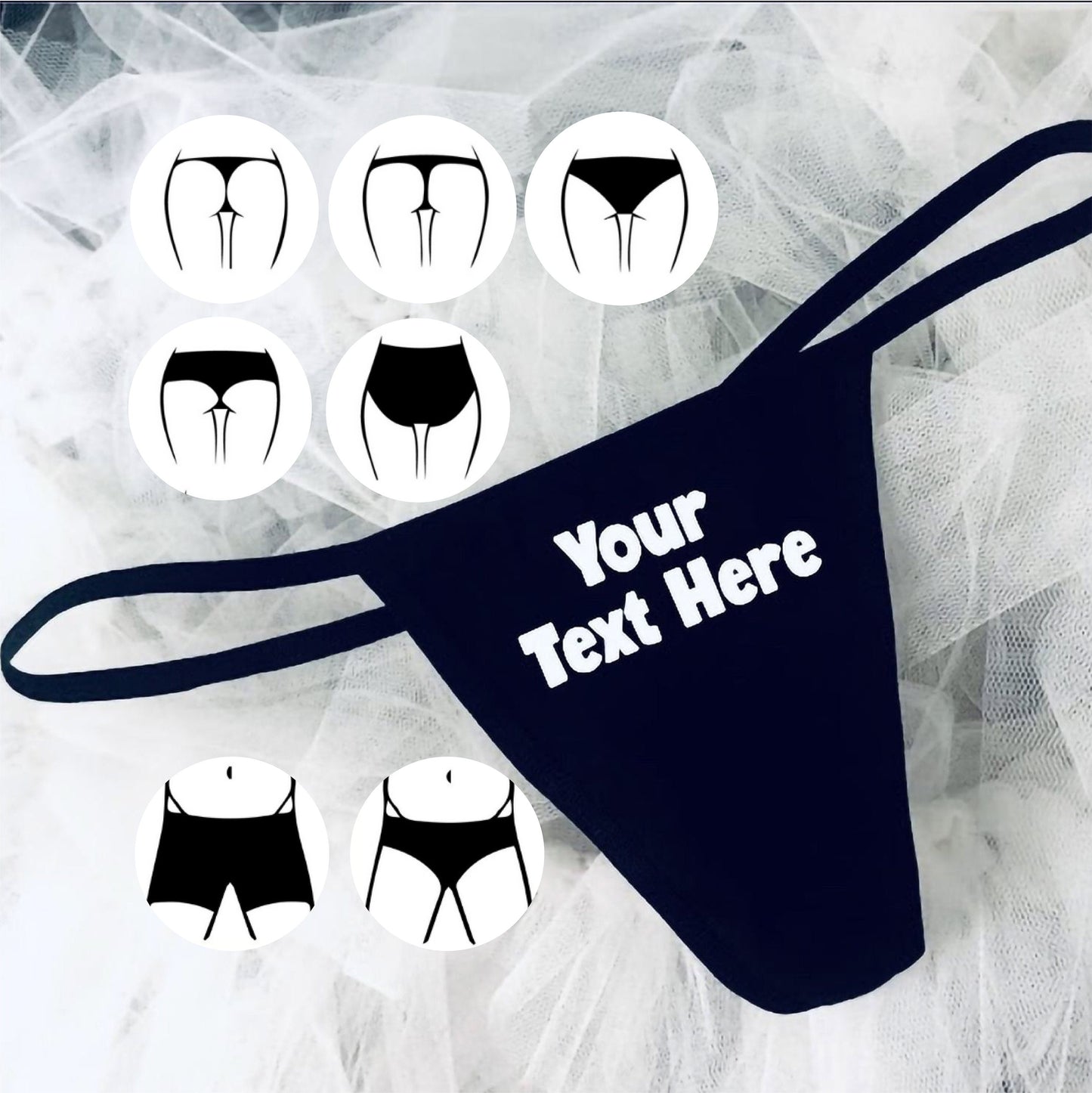 Your Custom Words, logo, text here, design on Underwear