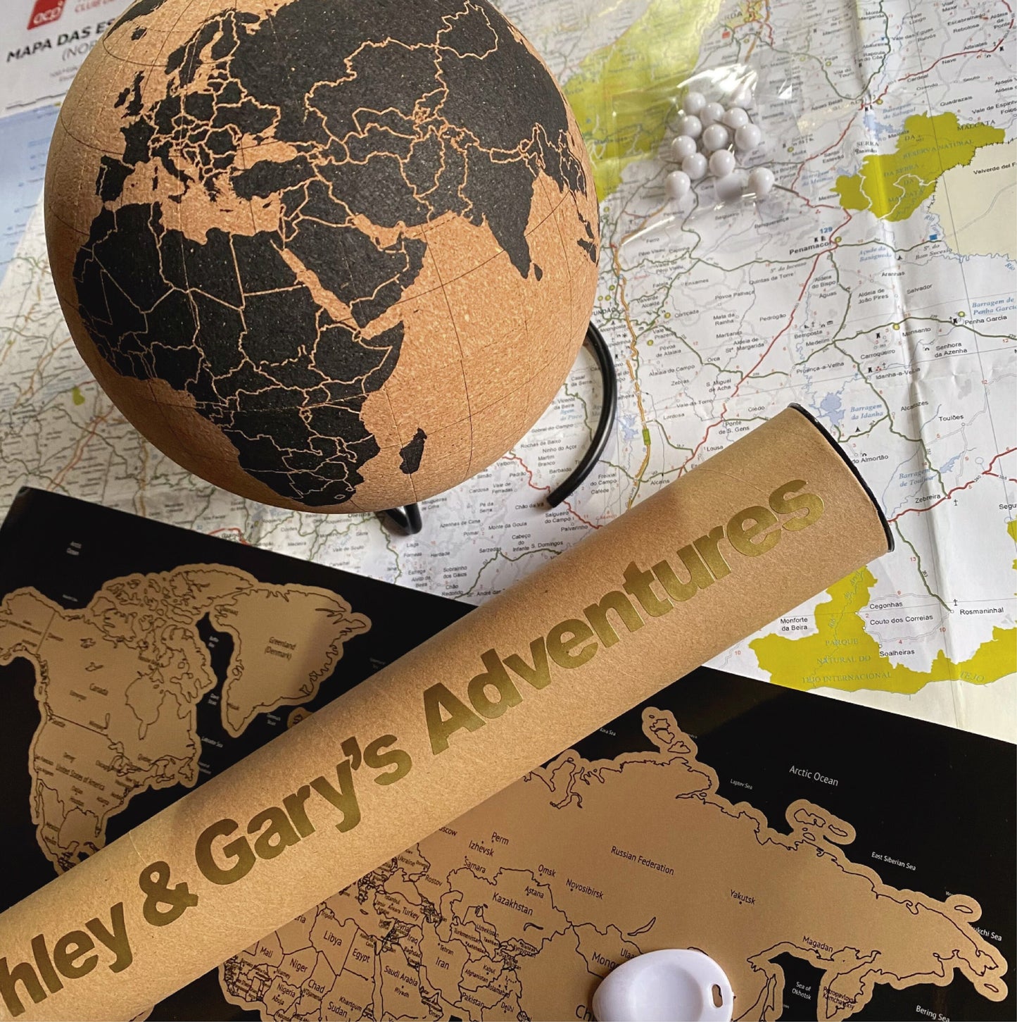 Gold Scratch off World Map, personalized Traveler map with custom message, logo or design, Travel Deco World Map Poster