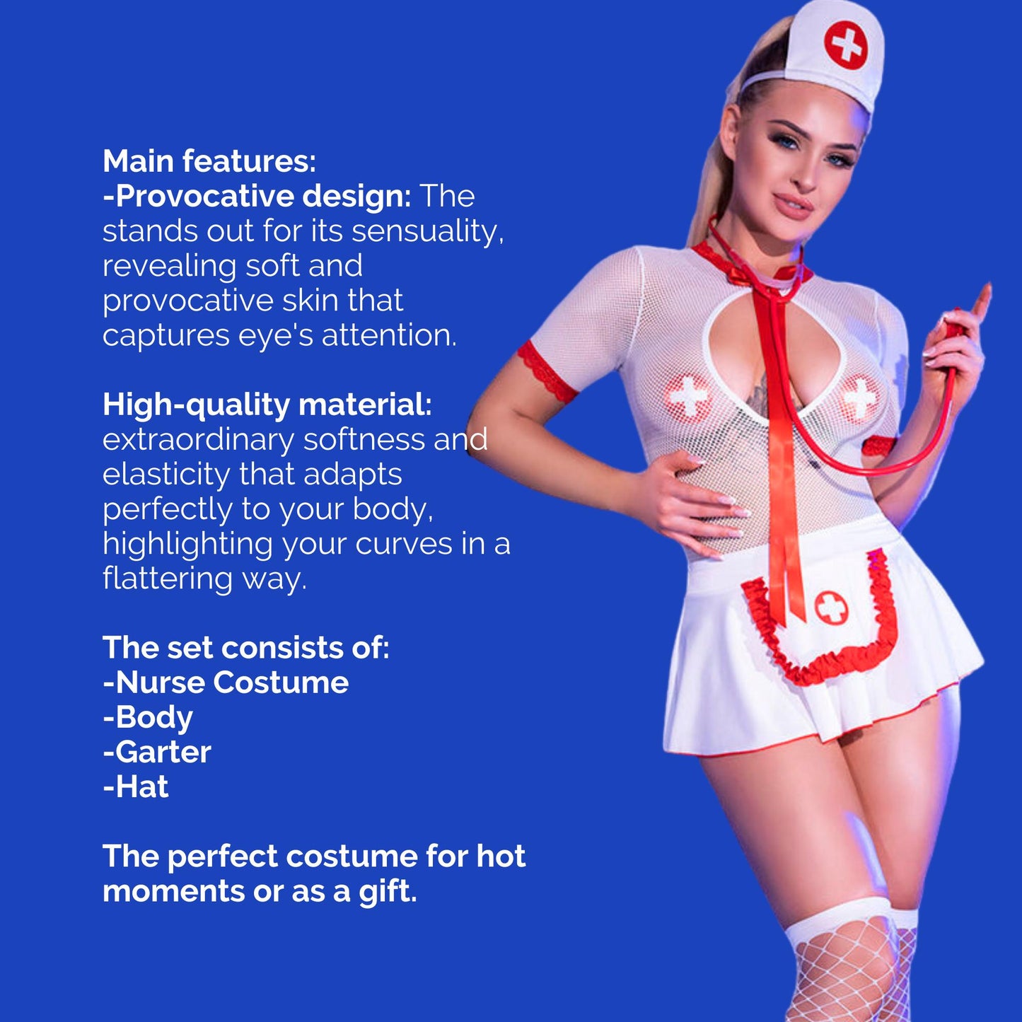 Transparent urgency uniform for hot Nurse